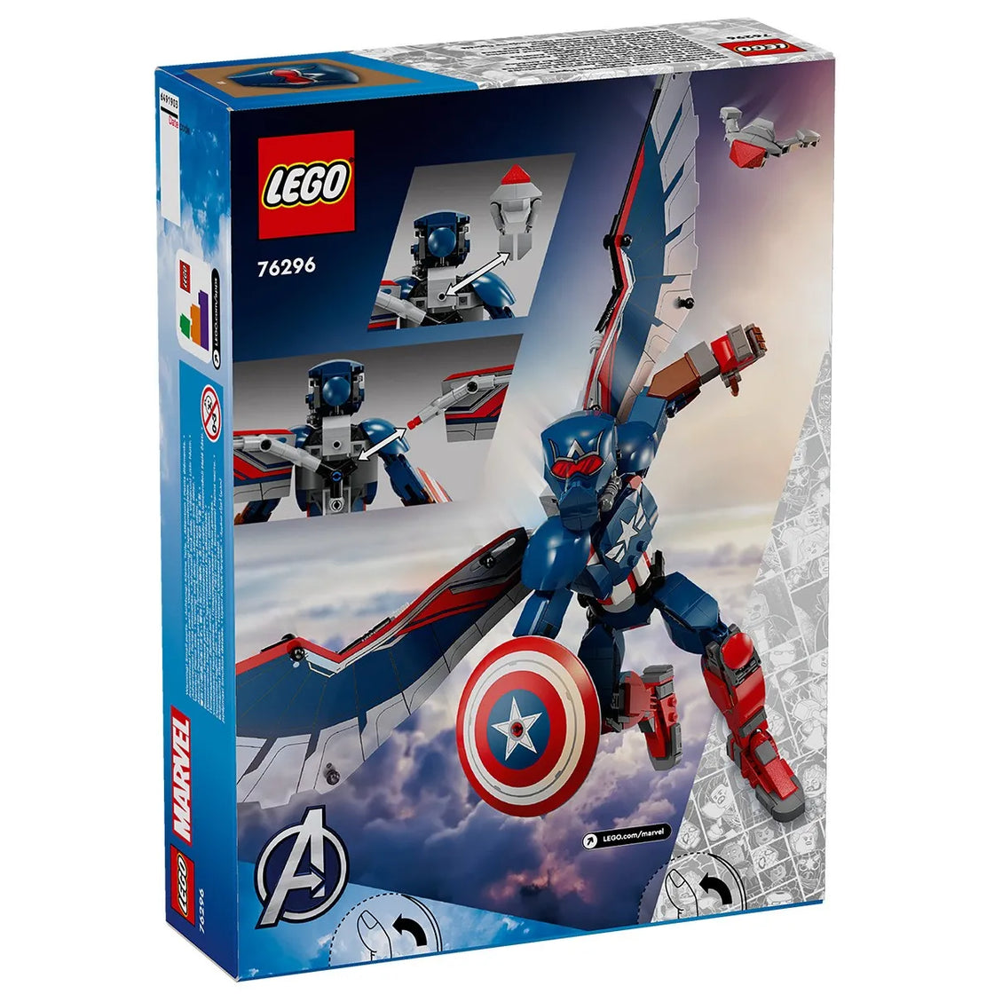 Lego super heroes figurina de constructie capitanul america 76296