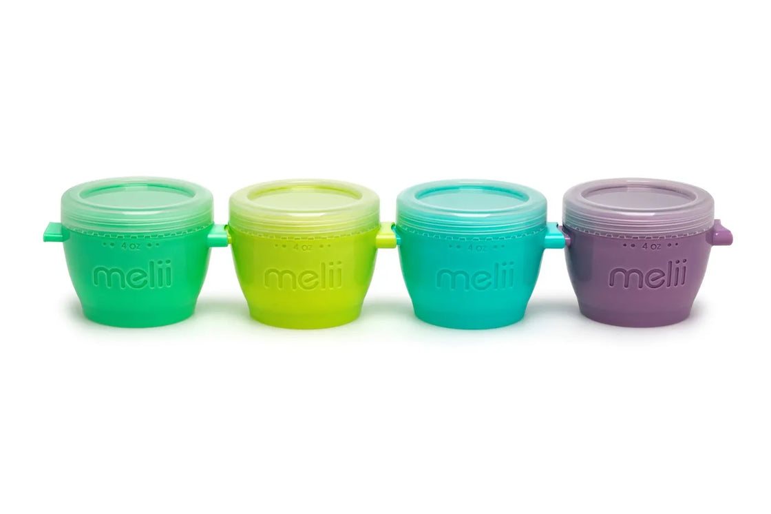 Set 4 recipiente plastic snap&go, melii, 118 ml
