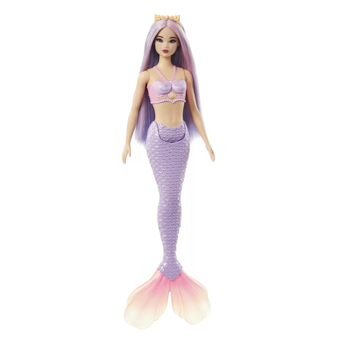 Barbie dreamtopia papusa sirena cu par mov si coada mov