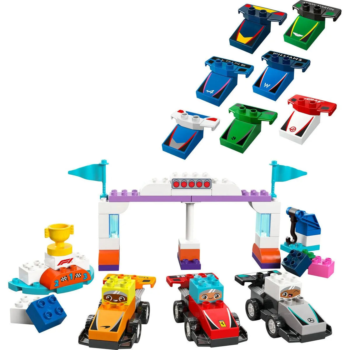 Lego duplo echipa f1: masini si piloti de curse 10445