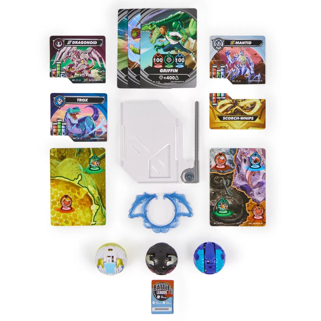 Bakugan starter pack mantid, titanium dragonoid si trox