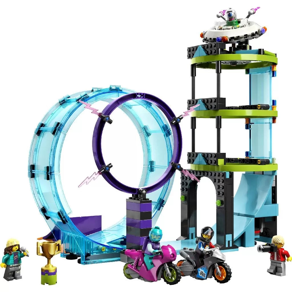 Lego city provocarea suprema de cascadorii pe motocicleta 60361