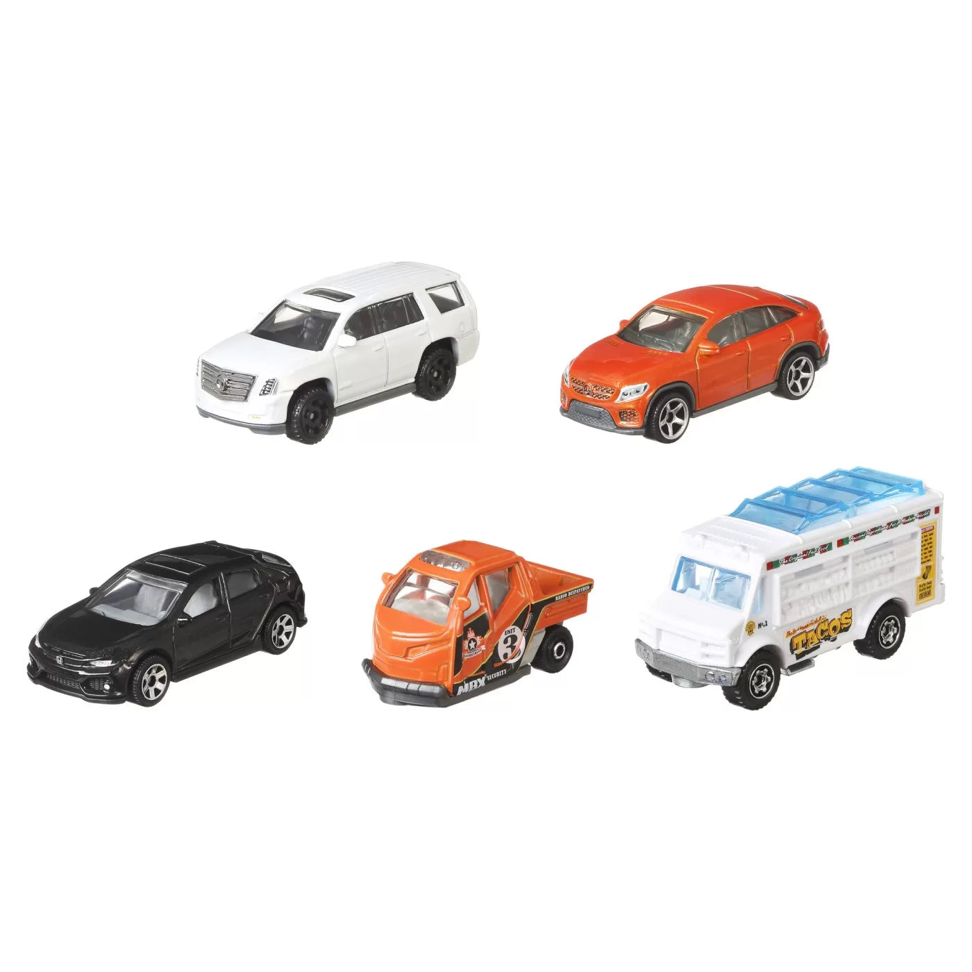 Matchbox set 5 masinute metalice mbx city adventure ii scara 1:64