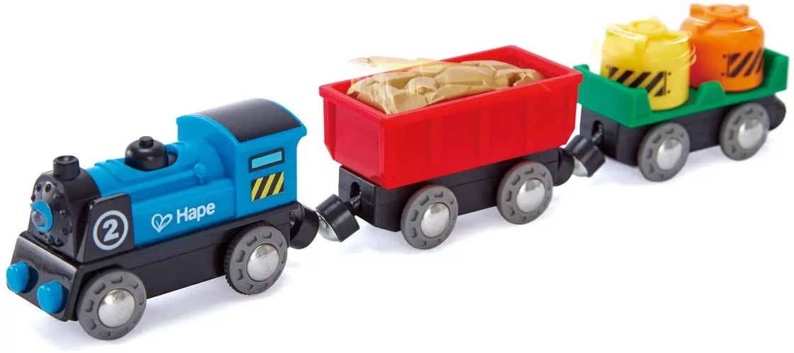 Hape tren marfar cu doua vagoane