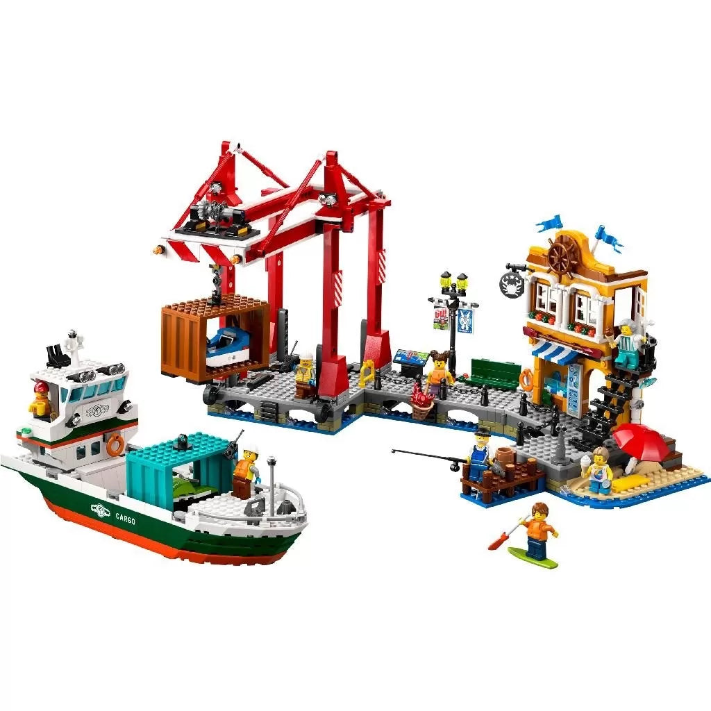 Lego city port si nava de transport marfa 60422