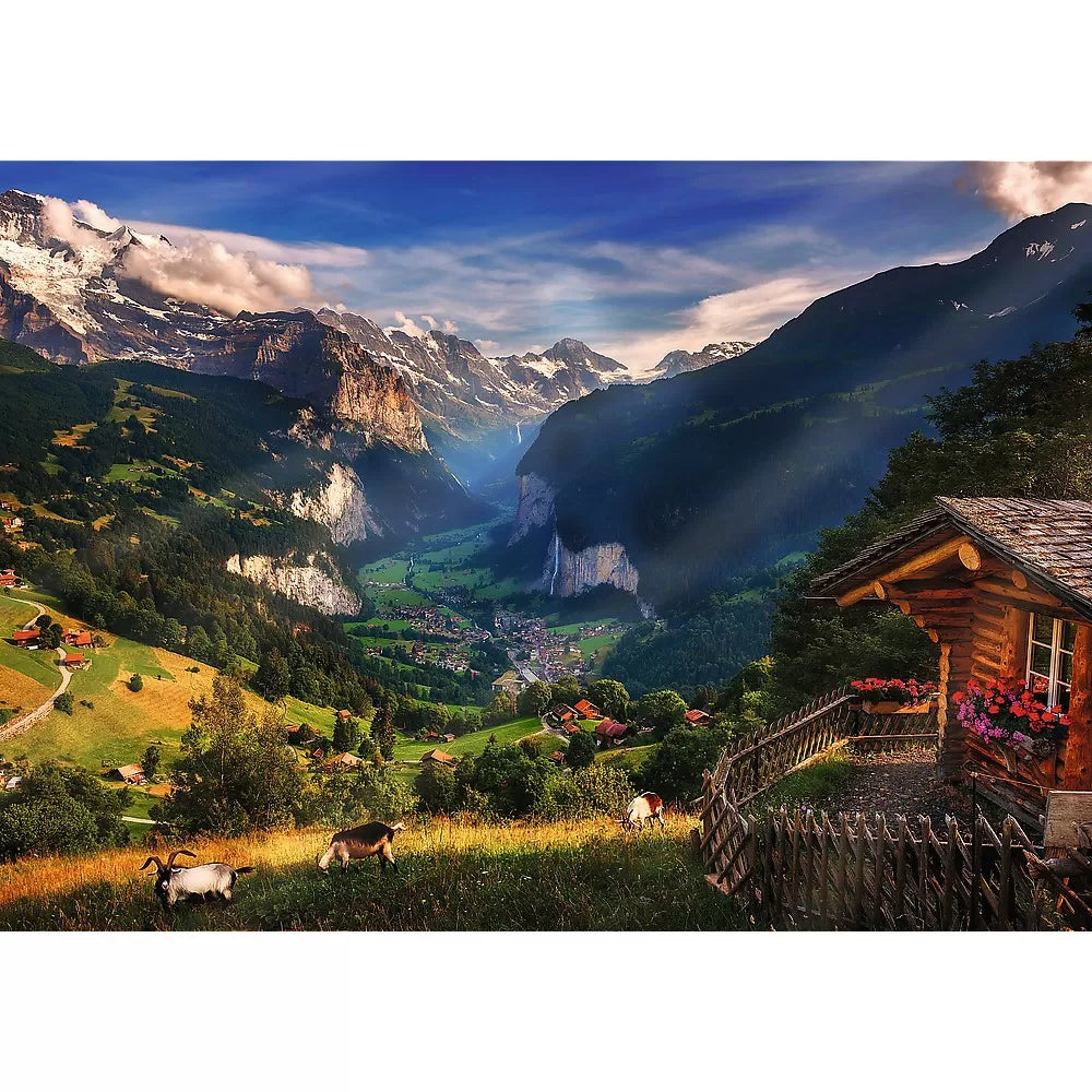 Puzzle trefl 1000 premium plus photo odyssey valea lauterbrunnen  elvetia