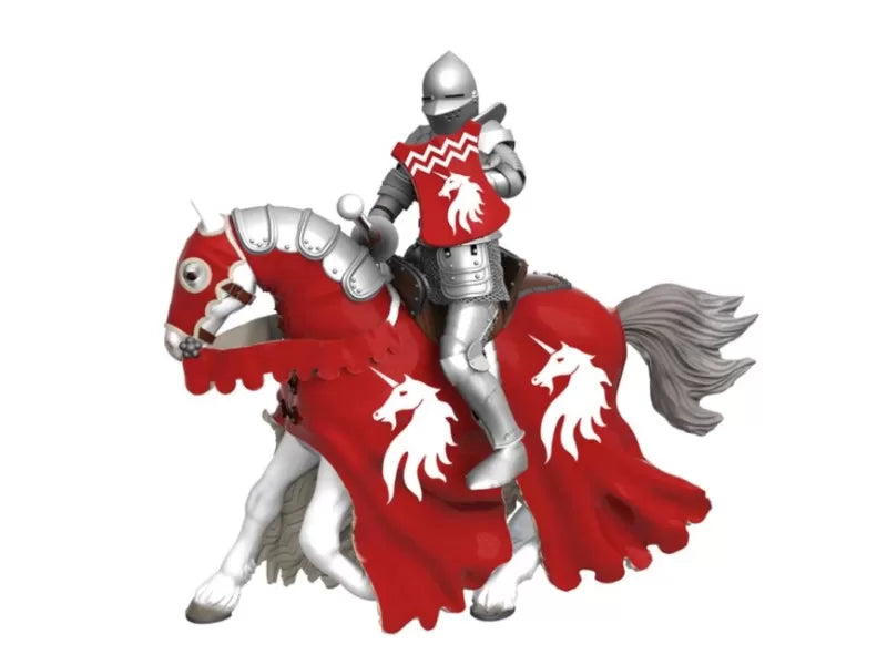 Papo figurina cal cu armura rosie