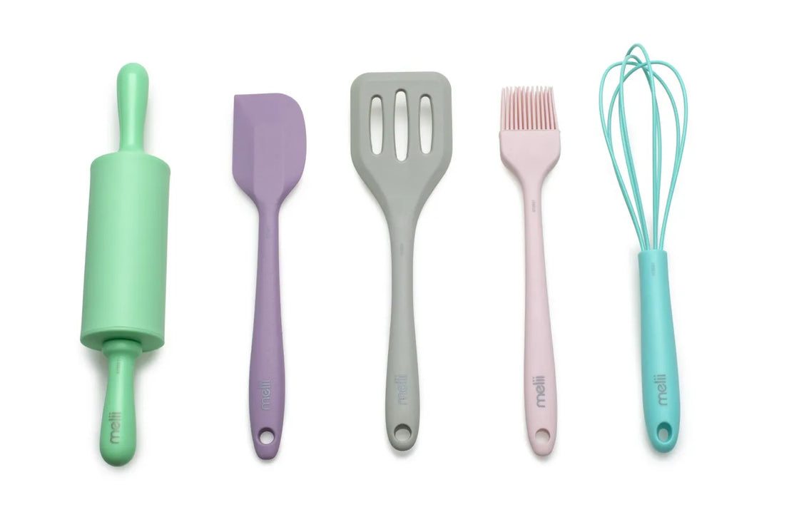 Set 5 piese mini ustensile baking, melii, colorate
