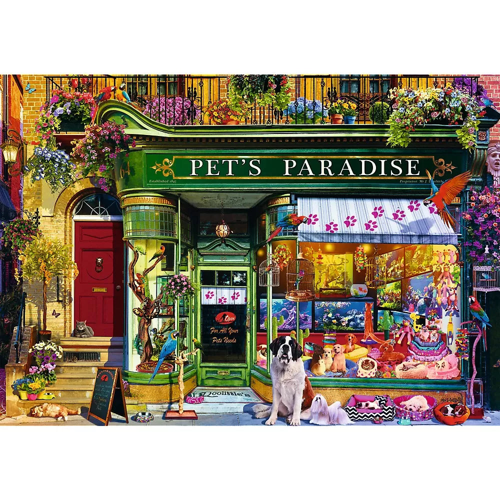 Puzzle trefl 1000 premium plus tea time paradisul animalelor