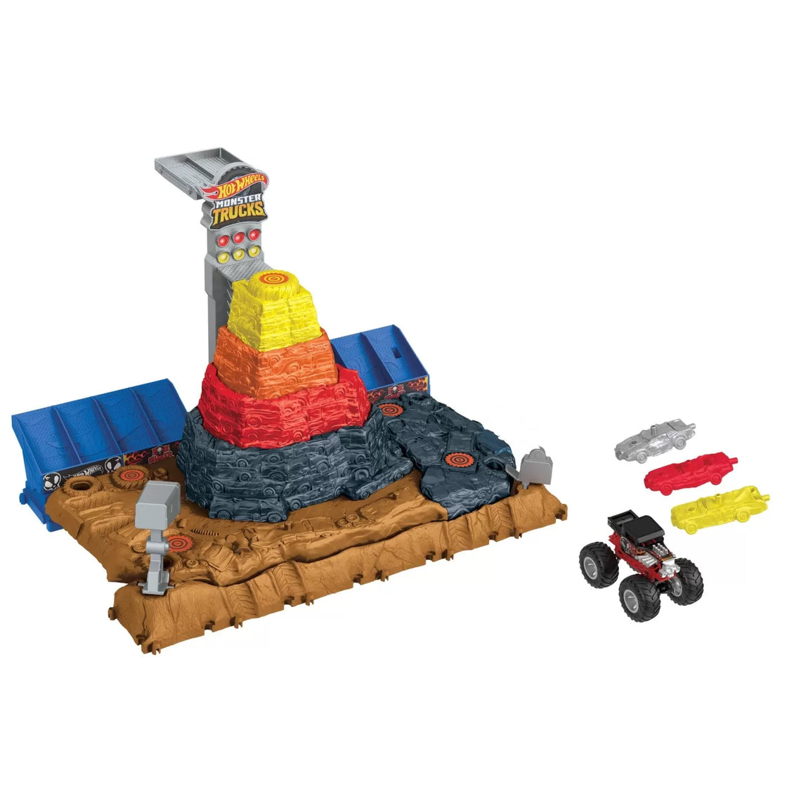 Hot wheels monster trucks arena smashers bone shaker arena ultimate crush