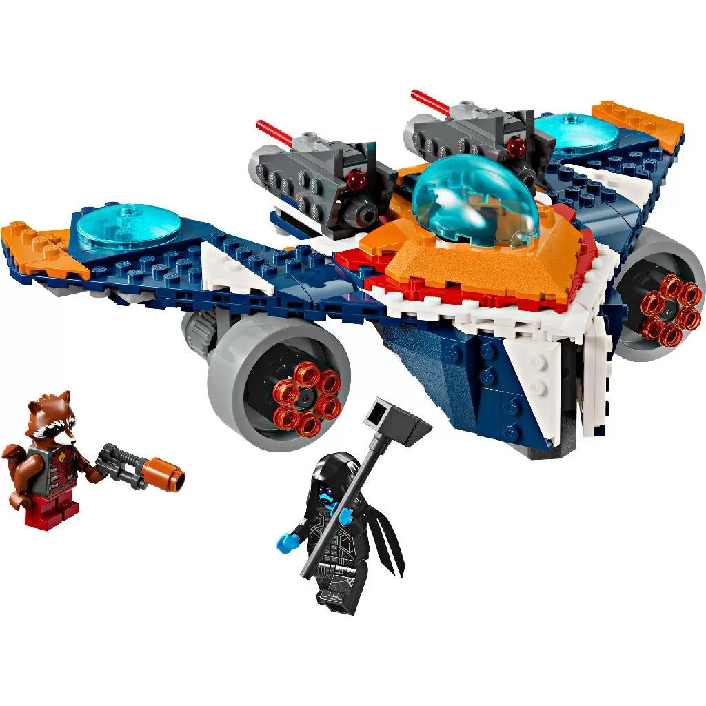 Lego super heroes avionul de lupta al lui rocket vs ronan 76278
