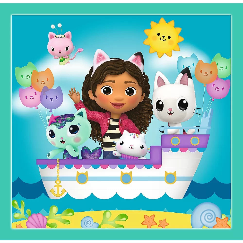 Puzzle trefl 3in1 gabbys dollhouse activitatile lui gabby