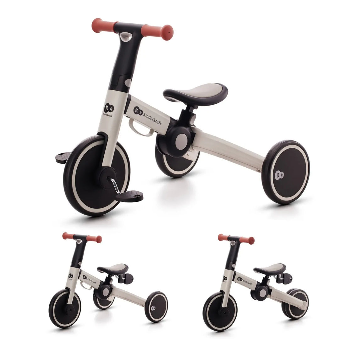 Bicicleta de echilibru / tricicleta kinderkraft 4trike, silver grey