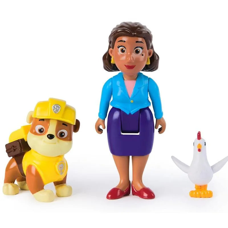Patrula catelusilor set figurine eroi de salvare rubble si mayor goodway