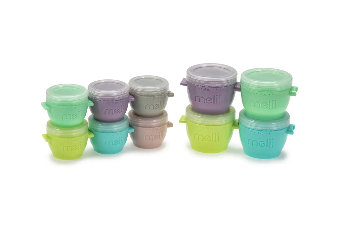 Set 10 recipiente snap&go, melii, 6*59 ml + 4*118 ml