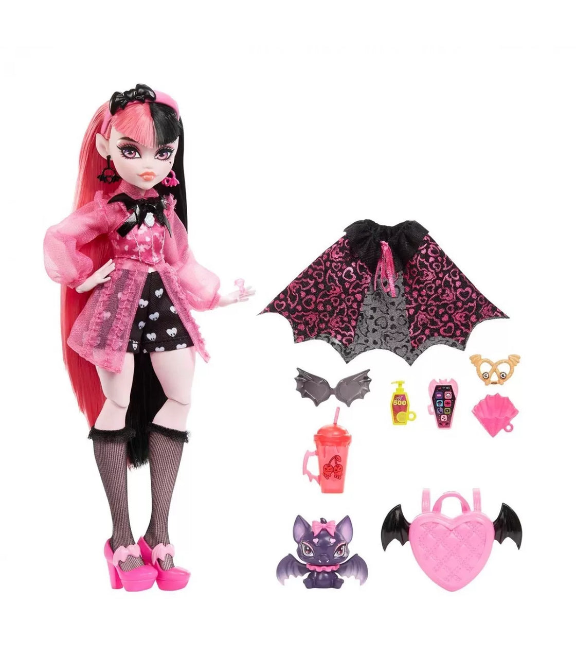 Monster high papusa draculaura cu animalut si accesorii
