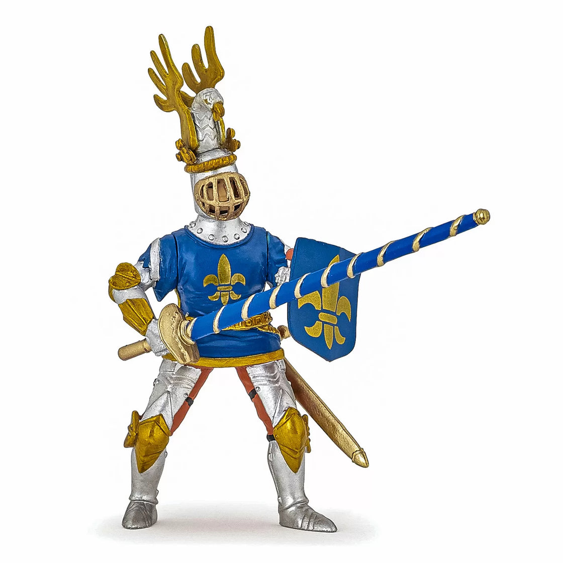 Papo figurina cavaler crin albastru