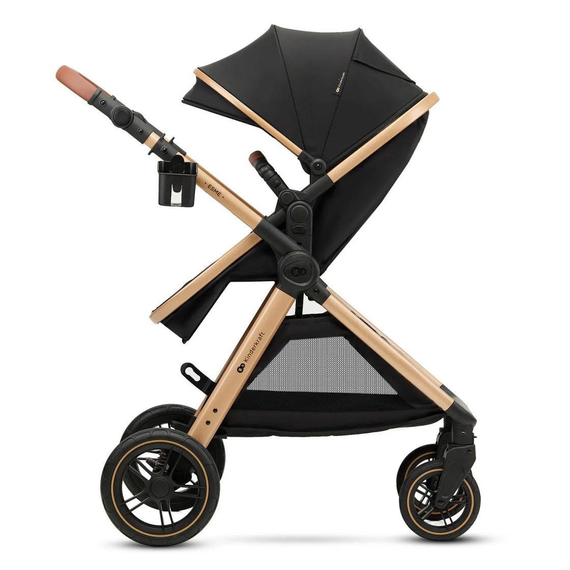 Carucior kinderkraft esme, 3 in 1, pure black