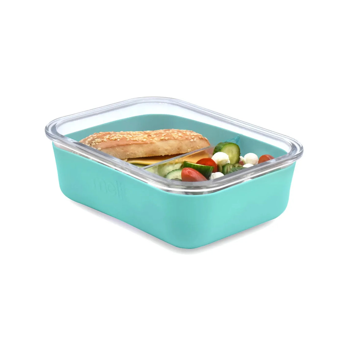 Recipient sticla 740 ml cu husa antiderapanta silicon melii blue