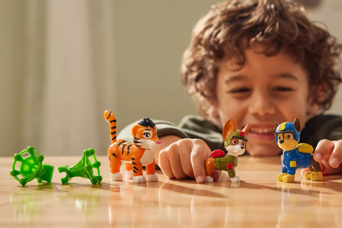 Patrula catelusilor jungle pups set 3 figurine chase tracker si tigrul