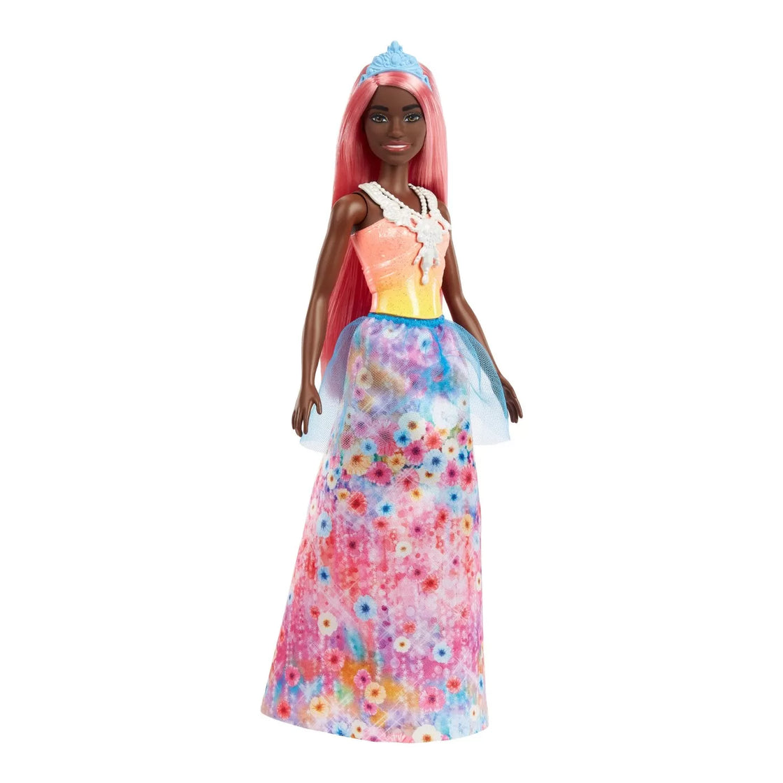 Barbie dreamtopia papusa printesa cu par corai
