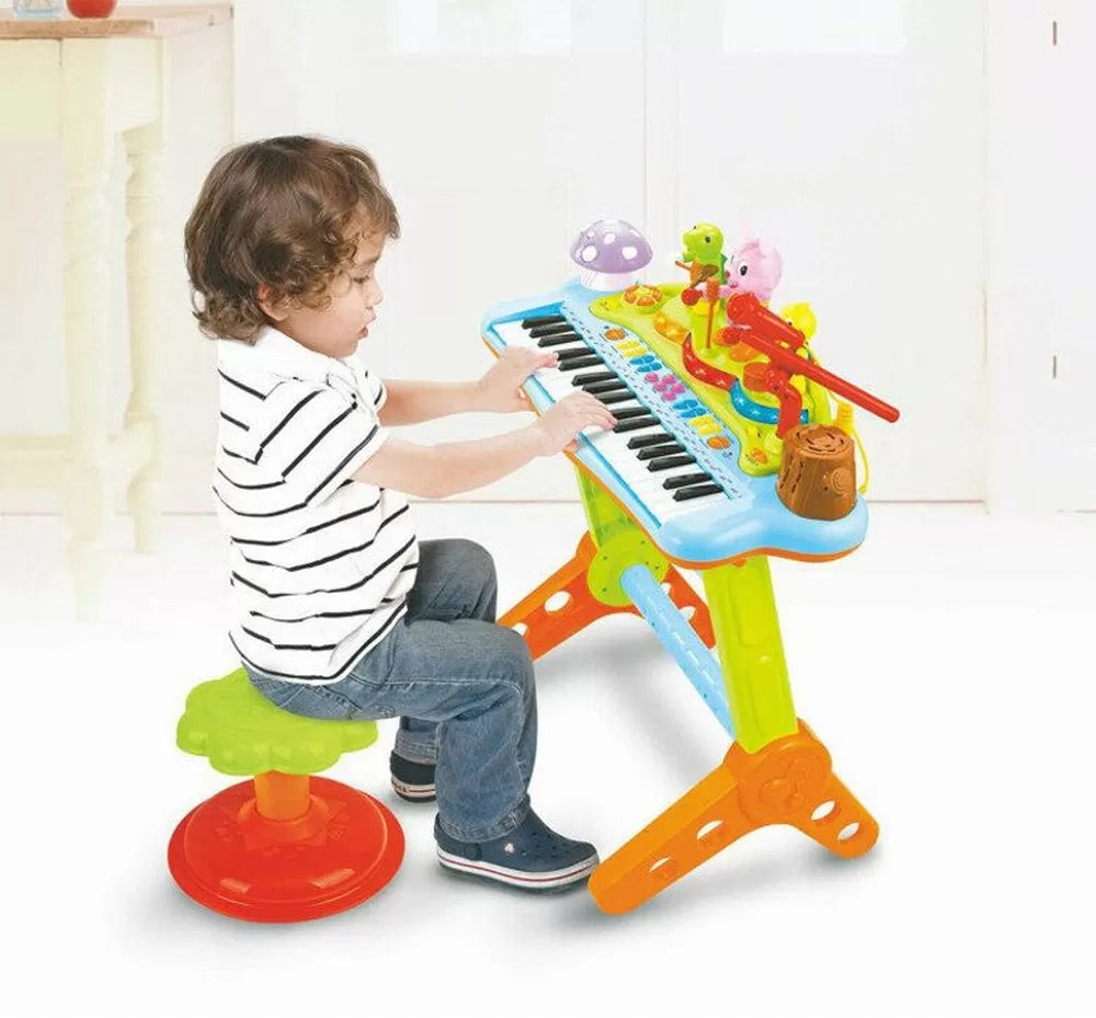 Orga muzicala cu scaunel si orchestra animalutelor