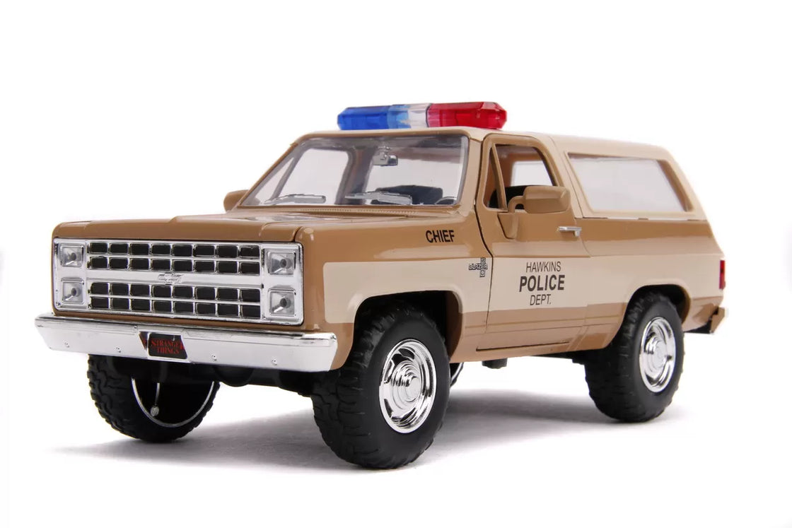 Macheta metalica 1980 chevy police k5 scara 1 la 24