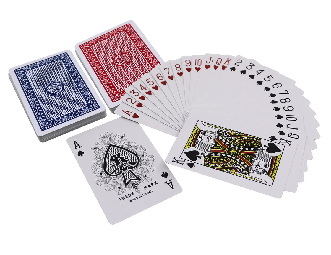 Set 2 pachete carti royal canasta poker din plastic