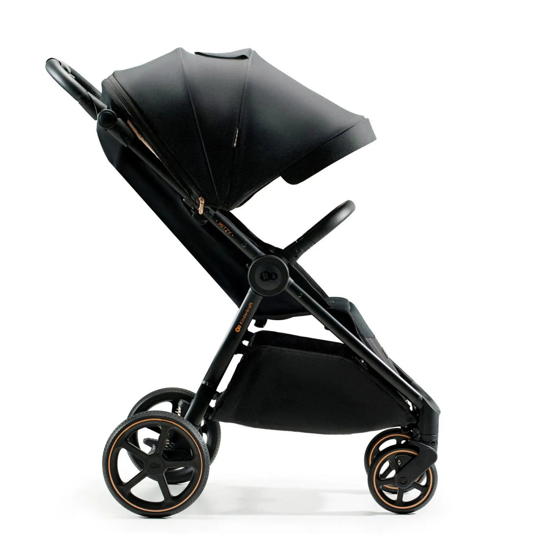 Carucior sport, ultra compact, kinderkraft mitzy, 0-22 kg, black ink