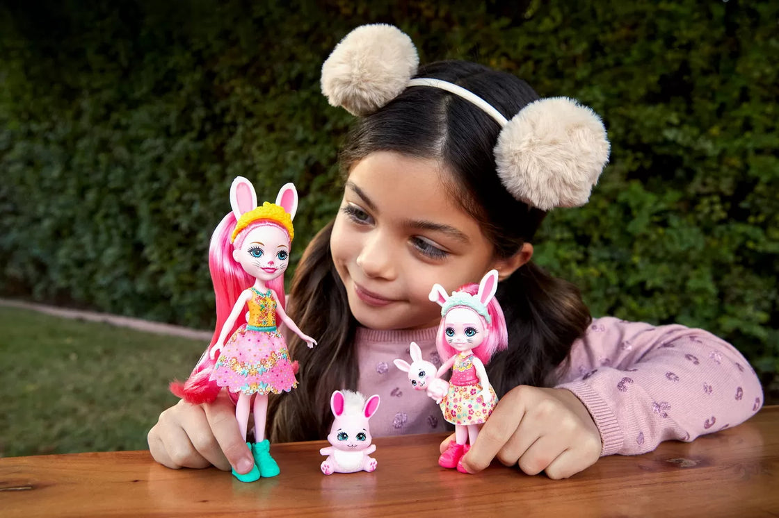 Enchantimals set papusi surori si animalutele lor  bree bunny si twist si bedelia bunny si tappy
