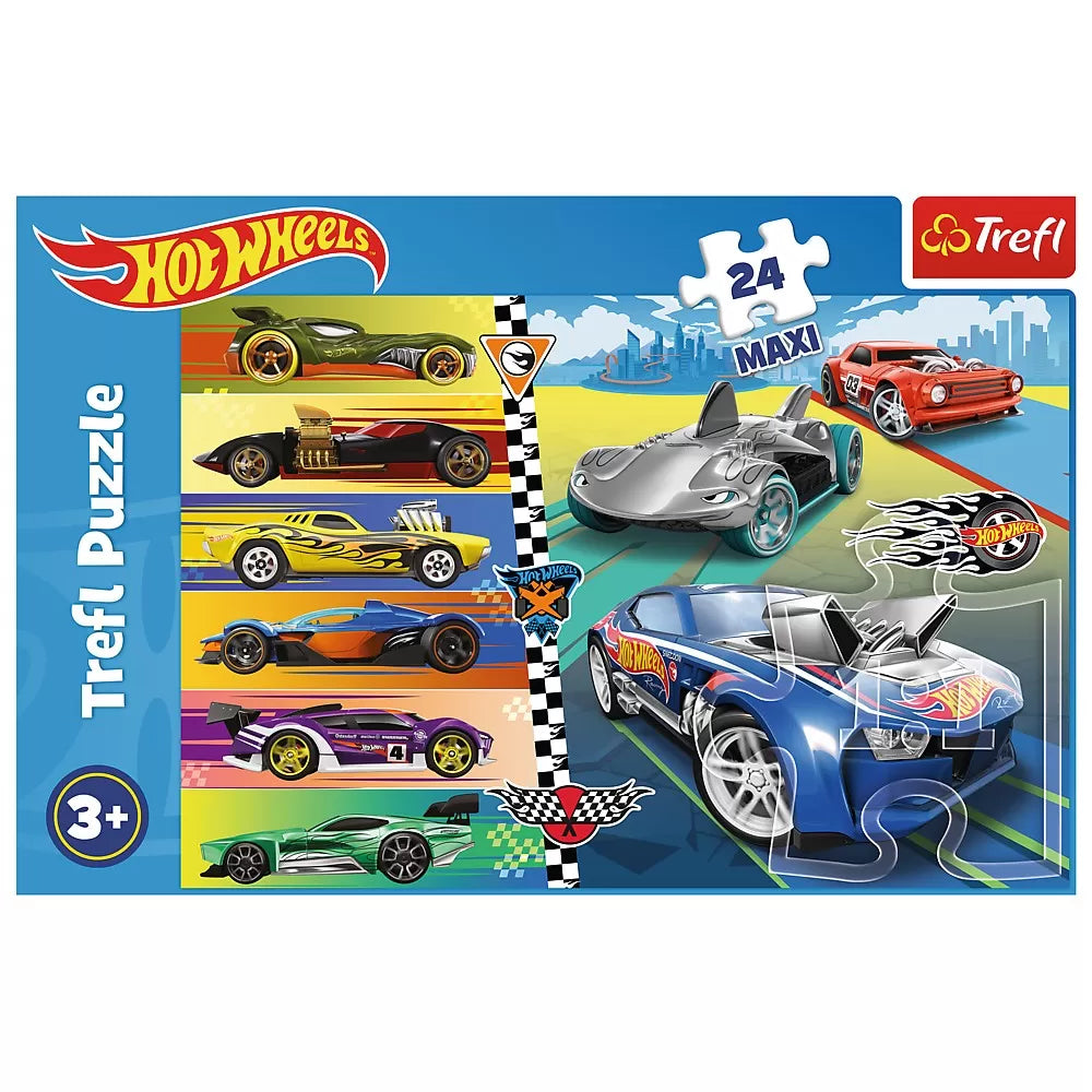 Puzzle trefl 24 maxi hot wheels masinile deosebite