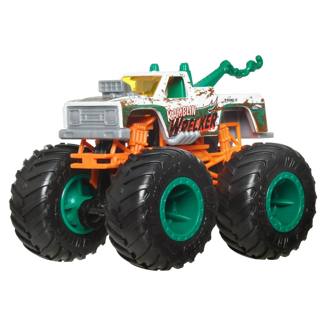 Hot wheels monster truck masinuta ramblin wrecker scara 1:64