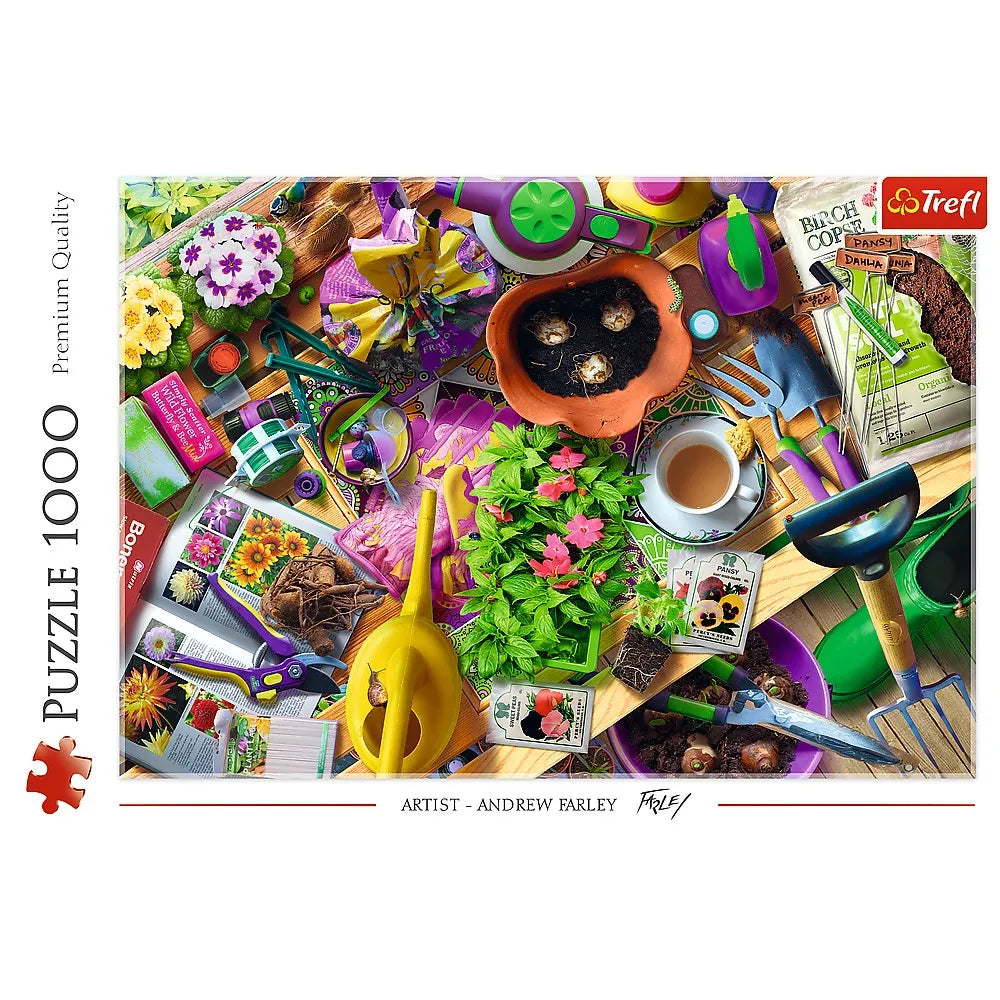 Puzzle trefl 1000 aranjarea gradinii artist andrew farley