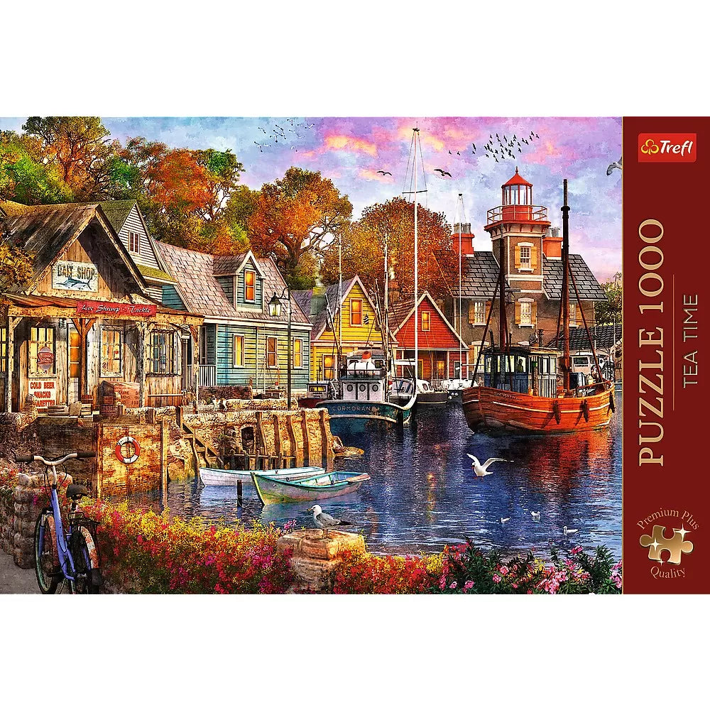 Puzzle trefl 1000 premium plus tea time portul minunat