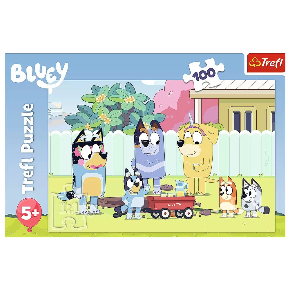 Puzzle trefl 100 bluey minunata lume a lui bluey
