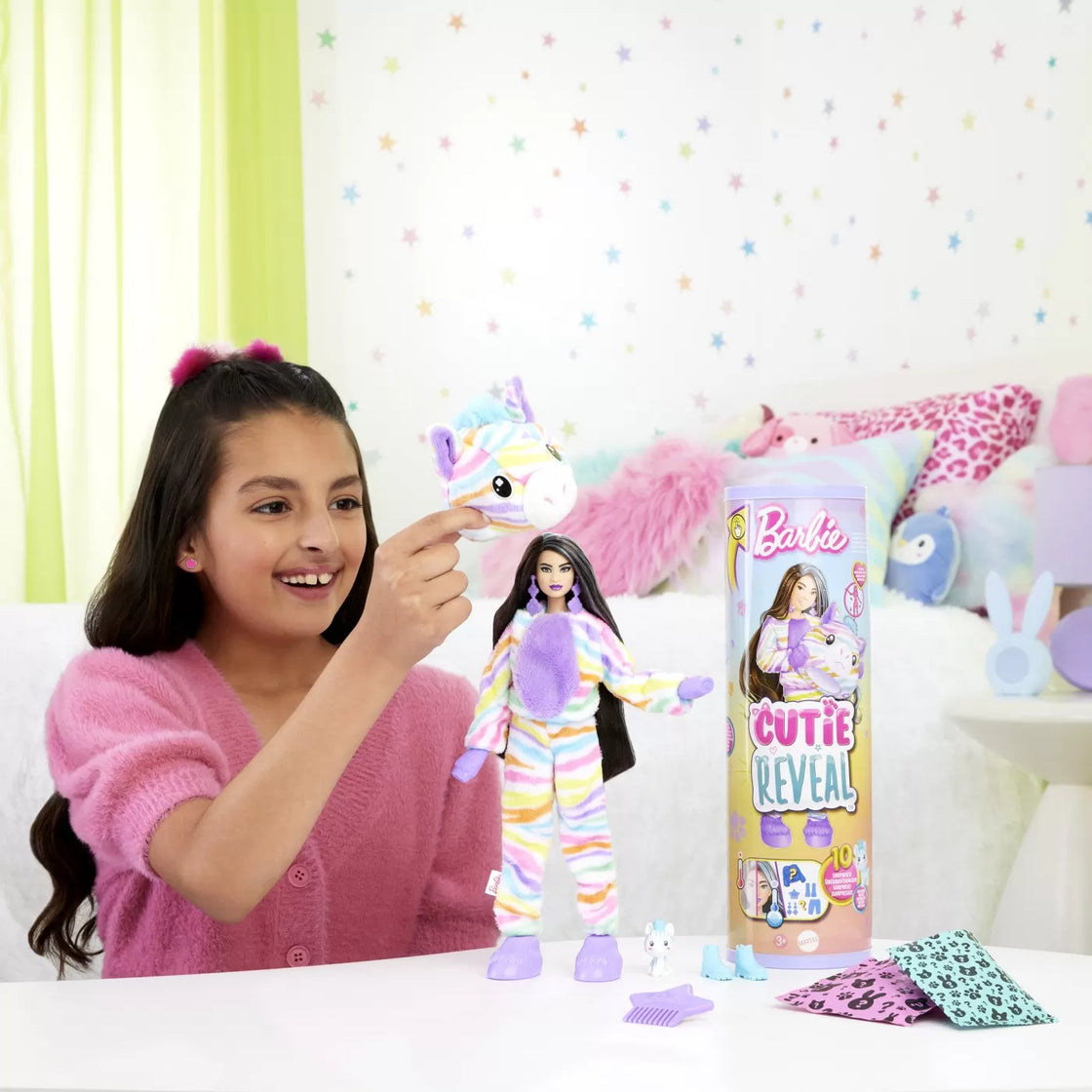 Barbie papusa barbie cutie reveal zebra