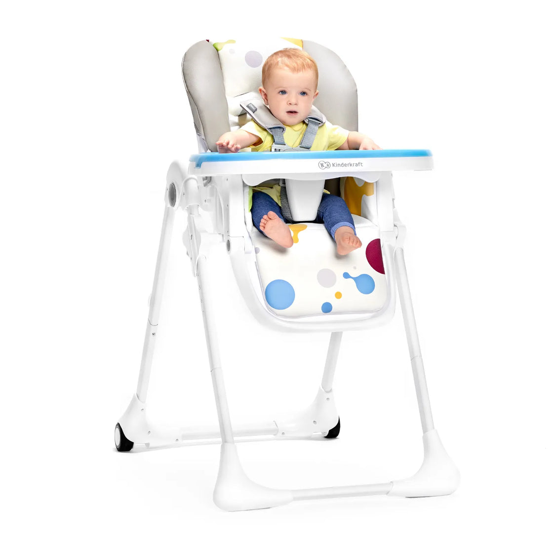 Scaun de masa kinderkraft yummy pliabil, multicolor