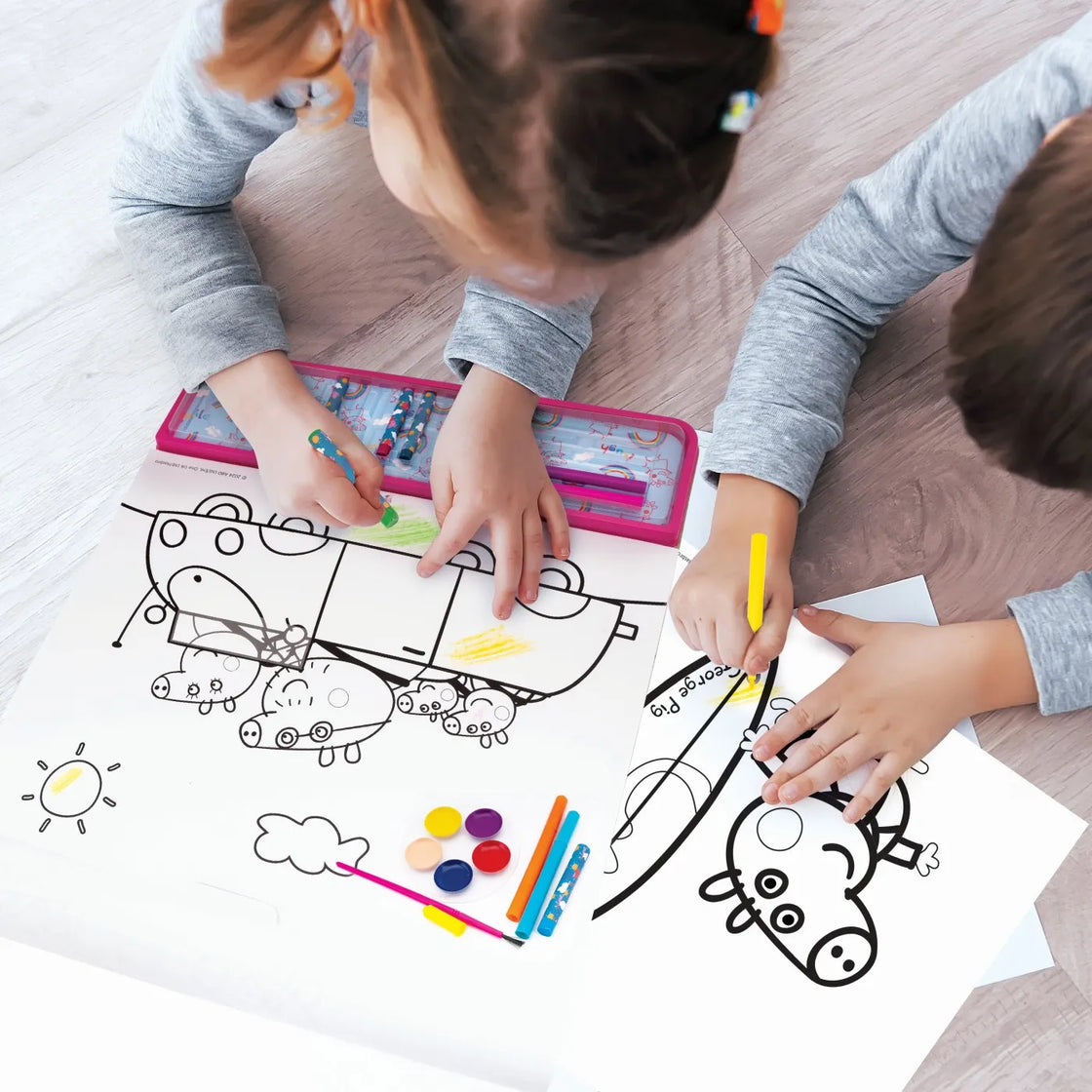 Set pentru desen giga block 5 in 1 peppa pig
