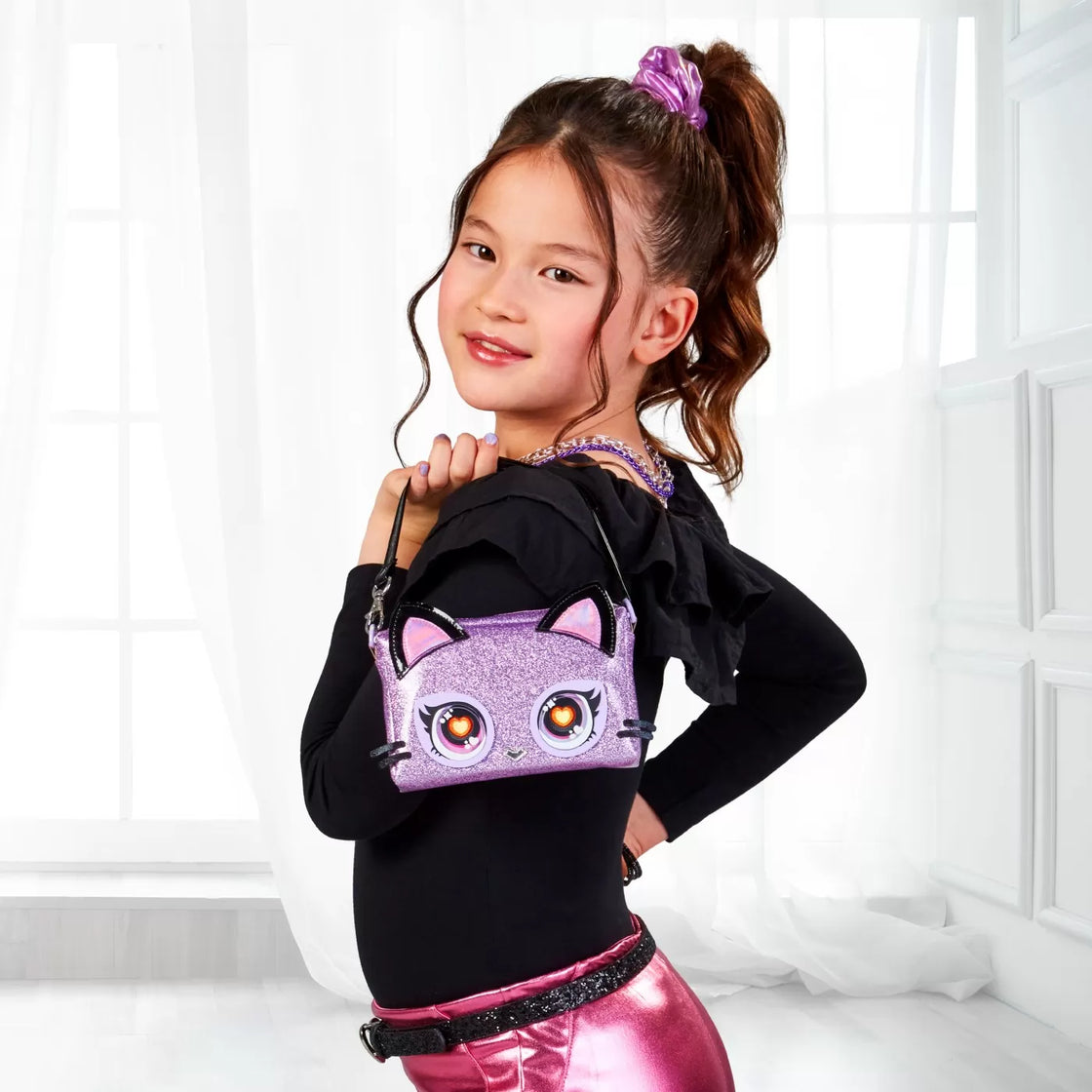 Purse pets rainbow lights gentuta interactiva purdy purrfect