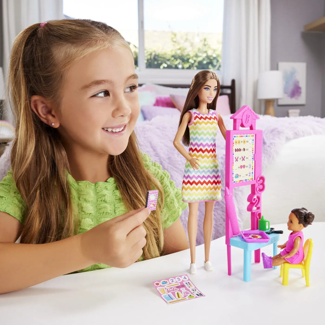 Barbie set de joaca papusa barbie satena face cariera profesoara