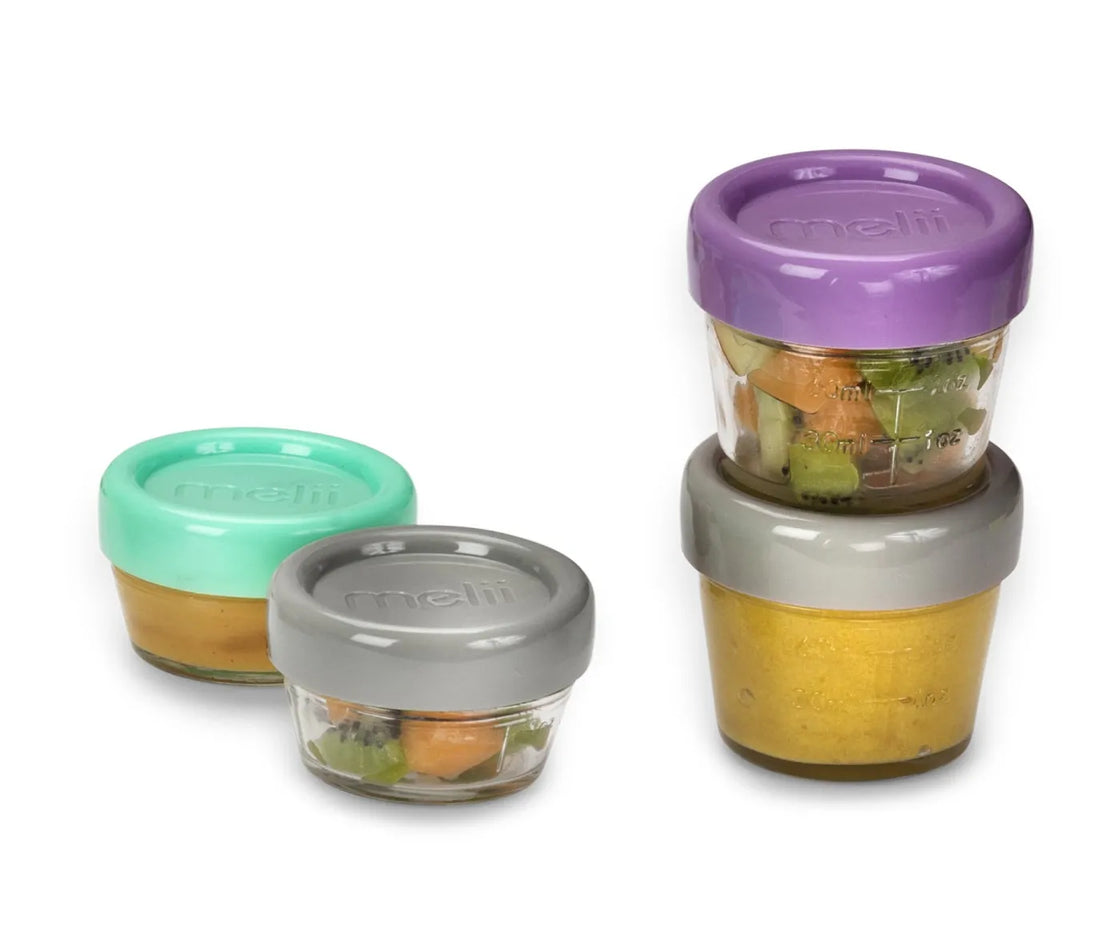 Set 12 recipient sticla pentru hrana bebe, melii, 6*59 ml + 6*118 ml