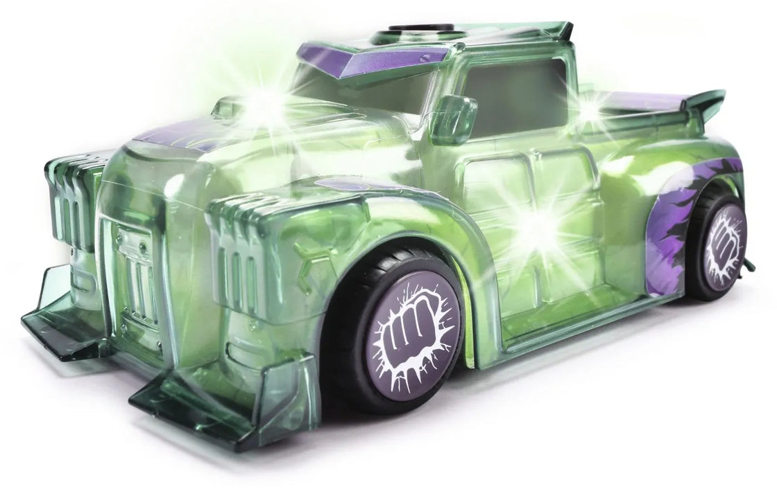 Jada marvel masinuta light hero hulk cu sunete si lumini scara 1:32