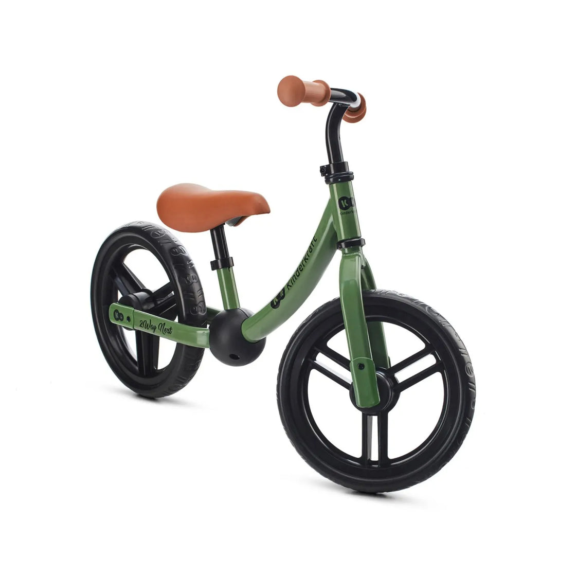 Bicicleta fara pedale, kinderkraft - 2way next, portocaliu, 12inch, light green