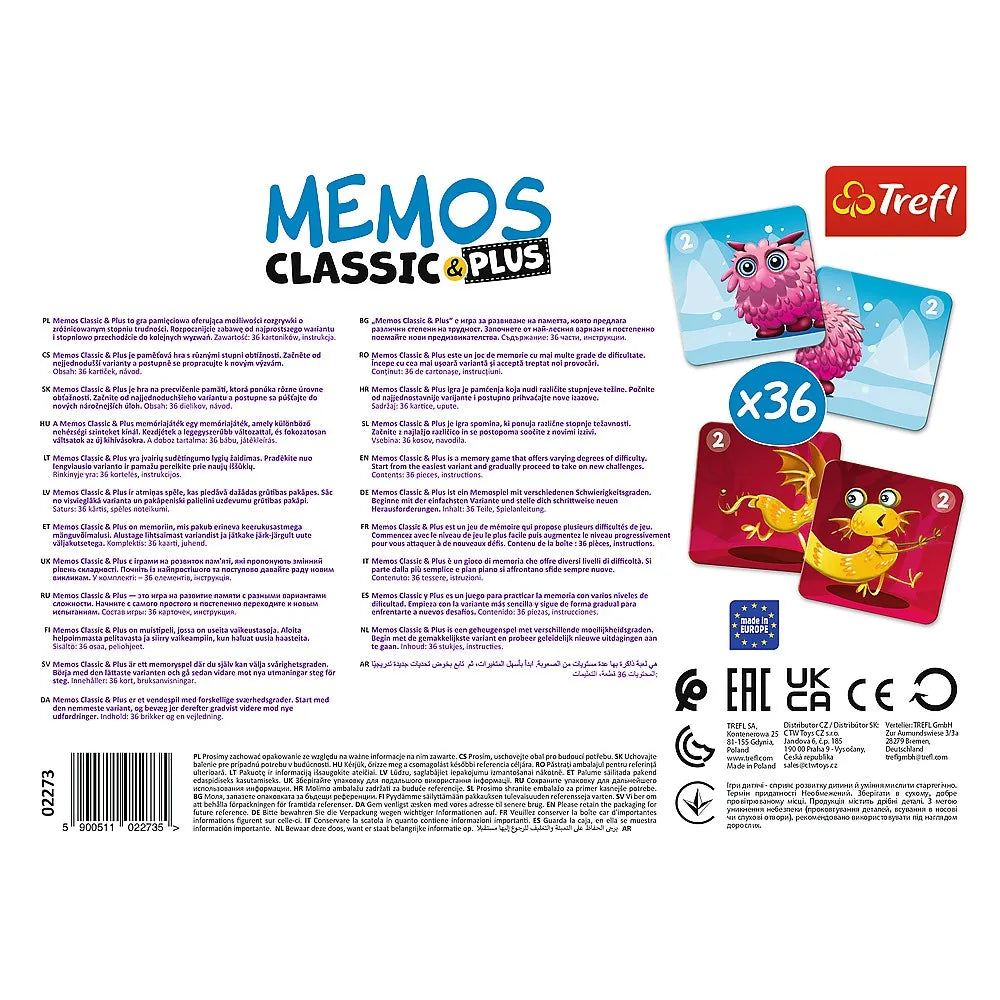 Joc memos classic plus dragutii monstri