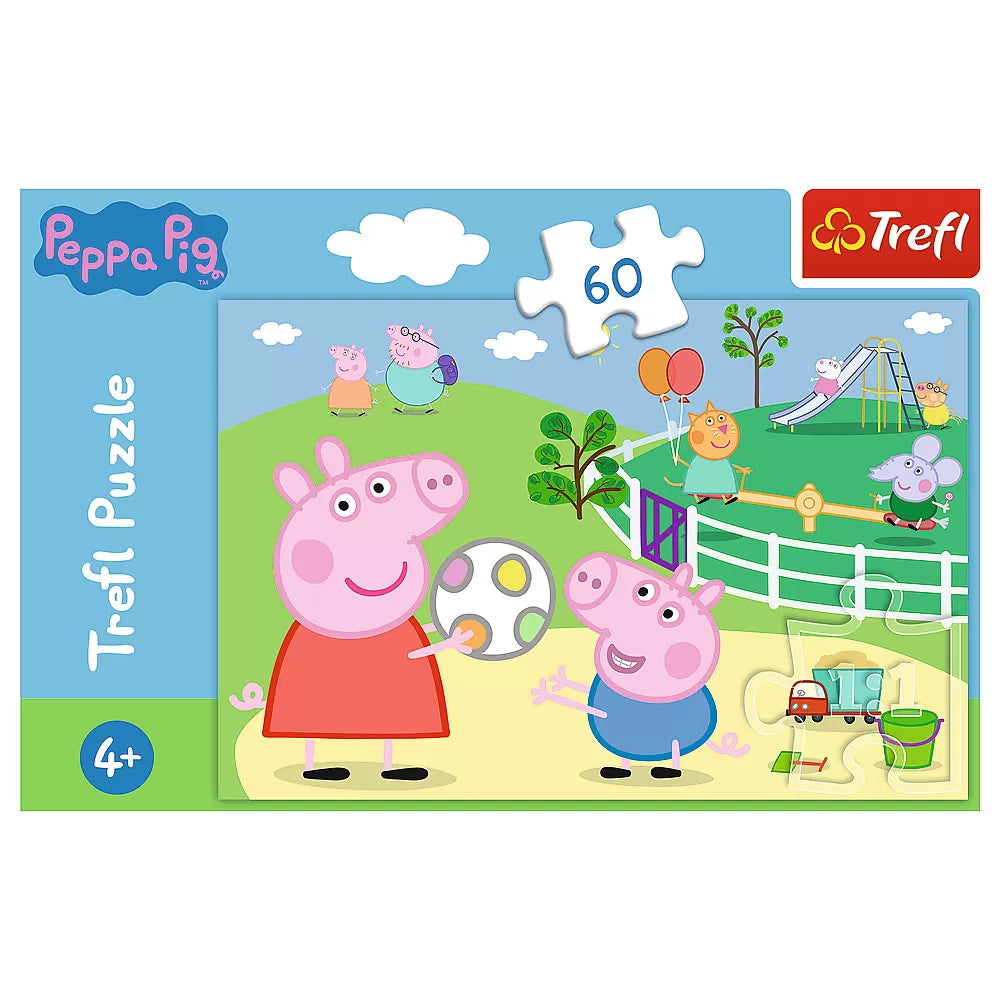 Puzzle trefl 60 peppa pig distractie cu prietenii