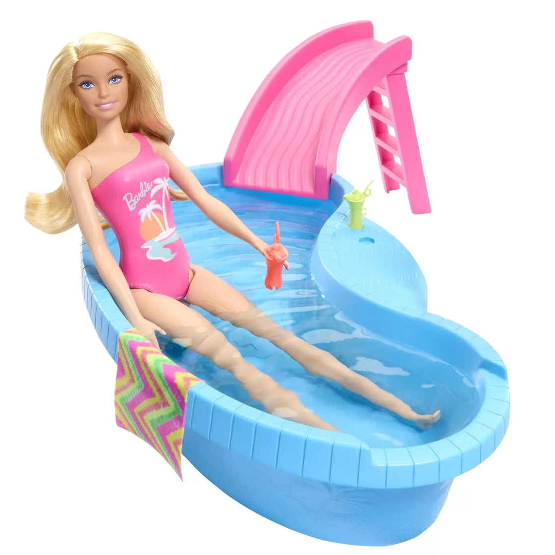 Barbie set papusa barbie blonda si piscina