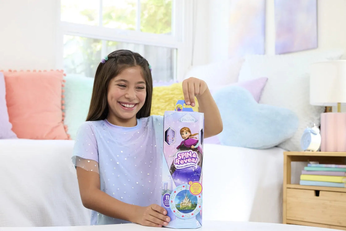 Disney frozen spin and reveal papusa anna cu evantai