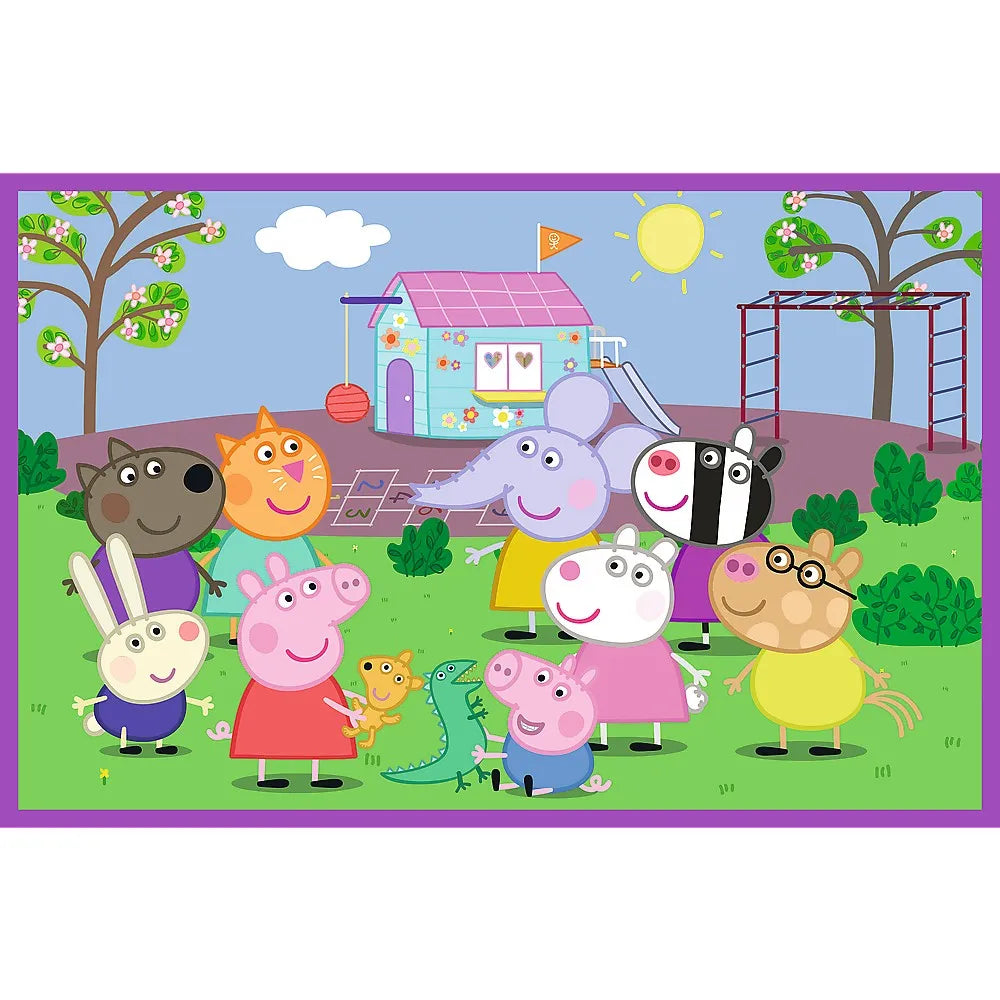 Puzzles 2x24 peppa pig o zi la joaca cu peppa pig