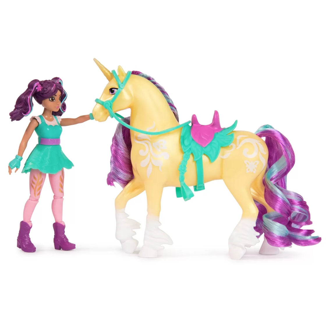 Unicorn academy set unicorn leaf si papusa ava