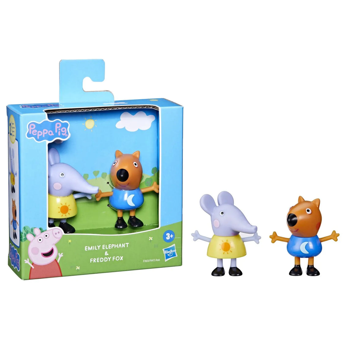 Peppa pig prieteni buni set 2 figurine elefantul emily si vulpita freddy